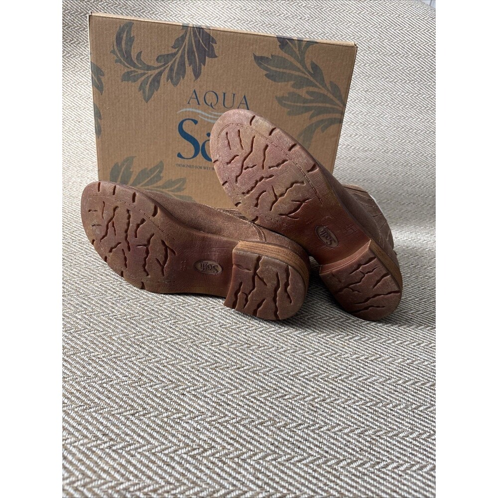 Sofft Womens Size 7 Bellis III Brown Leather Waterproof Chelsea Boots Shoes - Picture 4 of 6